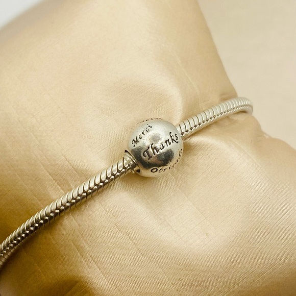 EUC Pandora 791276 Sterling Silver Many Thanks Charm - Picture 3 of 10